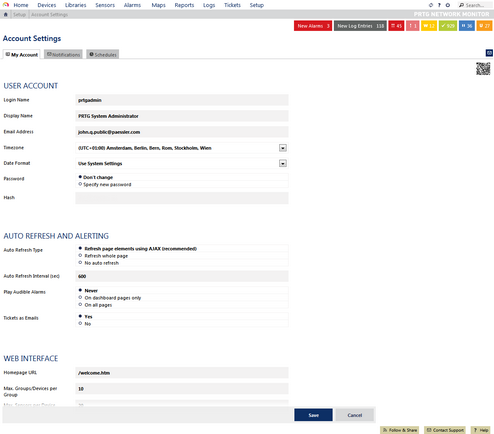 My Account Settings