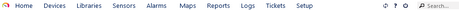 PRTG Main Menu Bar PRTG Main Menu Bar