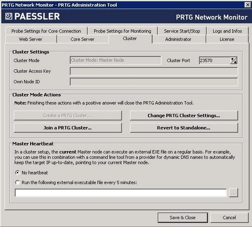 PRTG Administration Tool: Cluster PRTG Administration Tool: Cluster